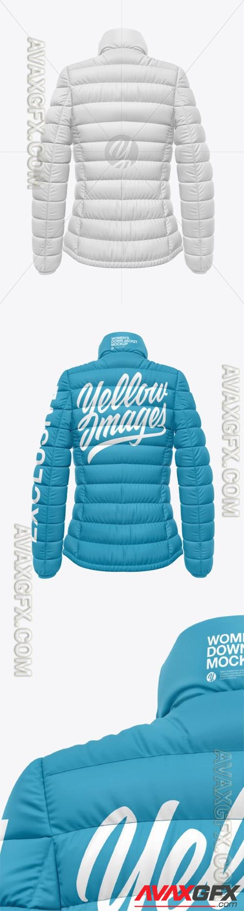 Matte Nylon Women's Down Jacket Mockup 75220