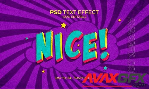 Nice pop art text effect Premium Psd