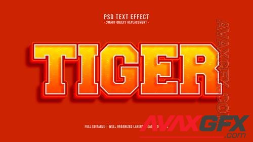 Tiger text style effect Premium Psd