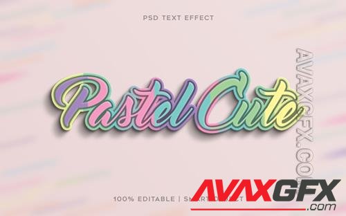 Cute pastel text colorful feminine Premium Psd
