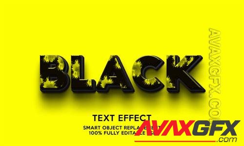 Black text effect template Premium Psd