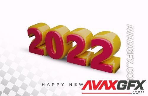 2022 new year 3d alphabet text effect psd