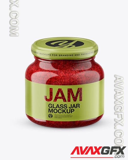 Glass Raspberry Jam Jar in Shrink Sleeve 48437