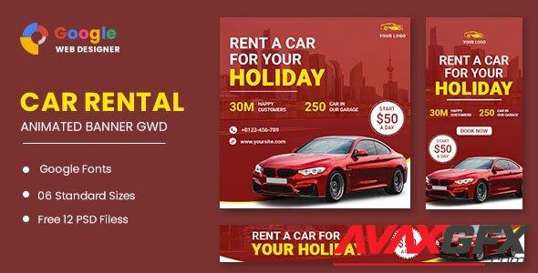 CodeCanyon - Rent Car Banner HTML5 Banner Ads GWD v1.0 - 33630205