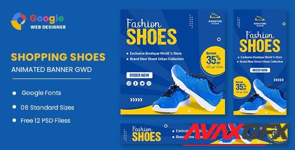 CodeCanyon - Fashion Shoes Product HTML5 Banner Ads GWD v1.0 - 33630189