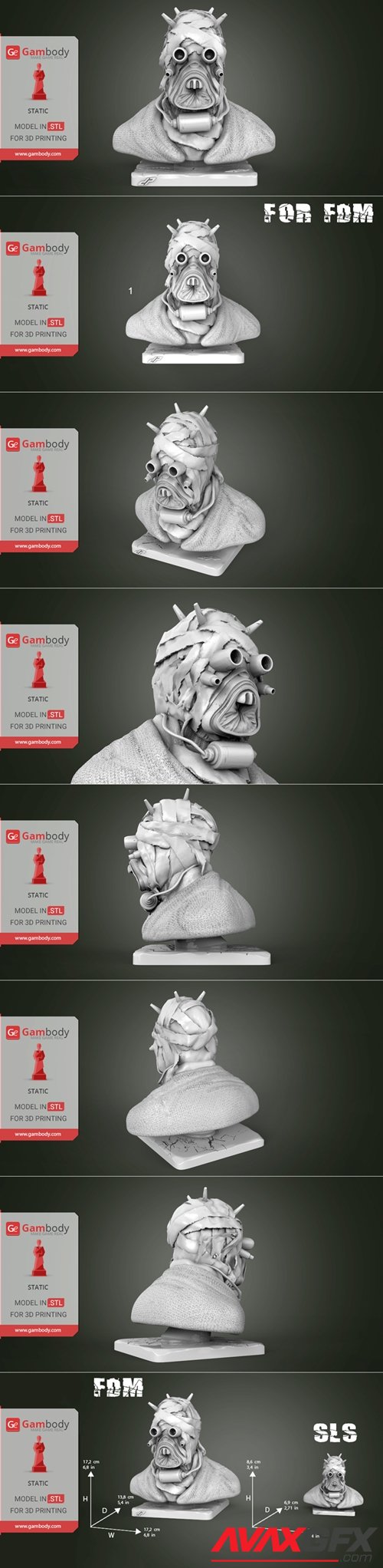 Tusken Raider Bust – 3D Printable STL