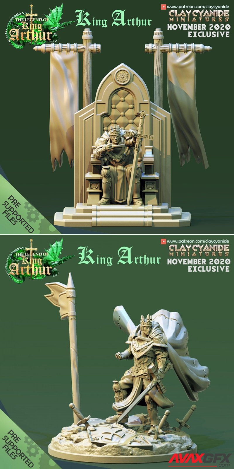 King Arthur – 3D Printable STL