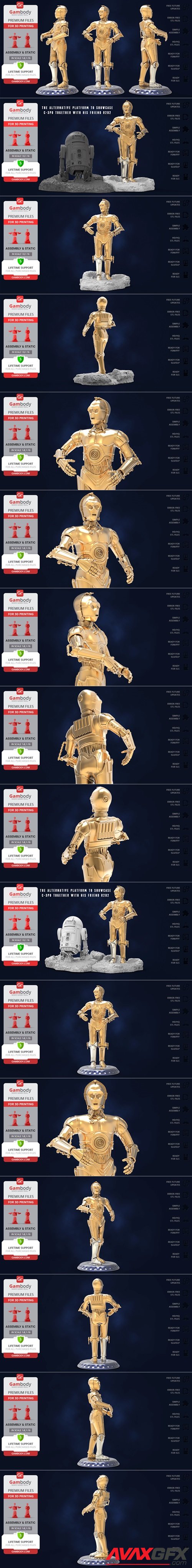 C-3PO – 3D Printable STL