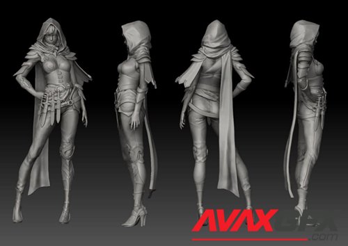 Assassin Girl – 3D Printable STL