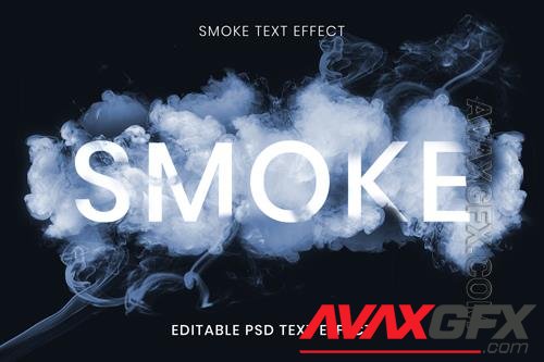 Editable smoke text effect psd template