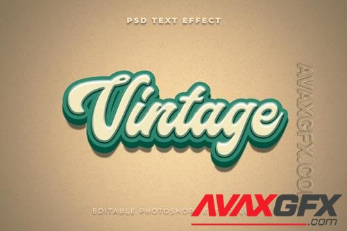 Vintage text effect template Premium Psd