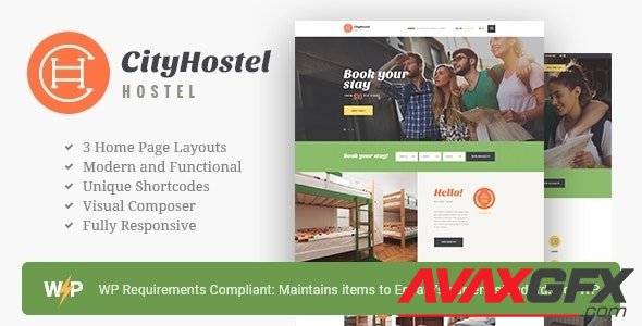 ThemeForest - City Hostel v1.0.7 - A Travel & Hotel Booking WordPress Theme - 19613231