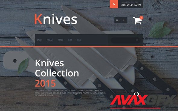 Knives v1.0 - OpenCart Template - TM 55483