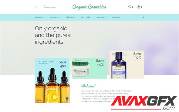 Organic Cosmetics v1.0 - OpenCart Template - TM 58207
