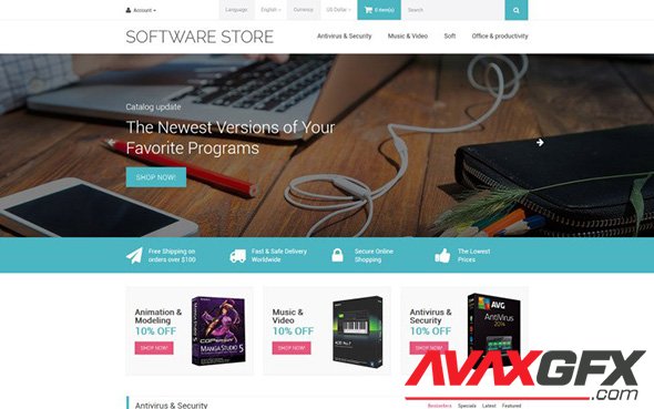 Software Store v1.0 - OpenCart Template - TM 59003