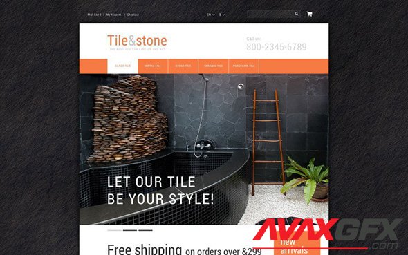 Tile Stone v1.0 - OpenCart Template - TM 55561