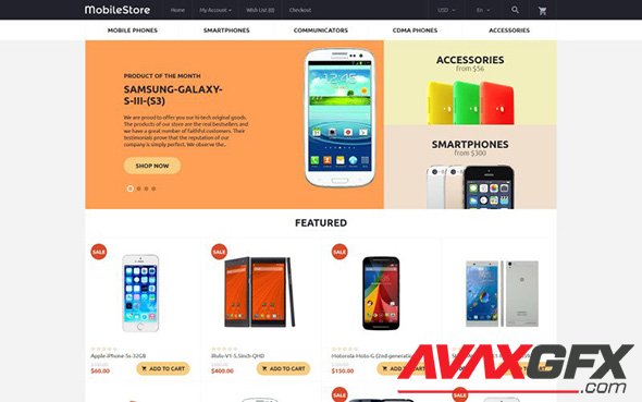 MobileStore v1.0 - OpenCart Template - TM 57577