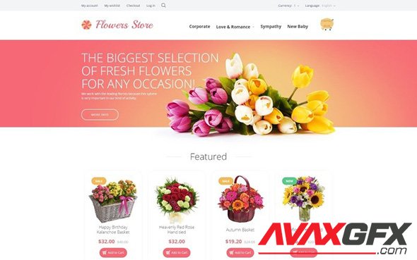 Flowers v1.0 - Store OpenCart Template - TM 55697