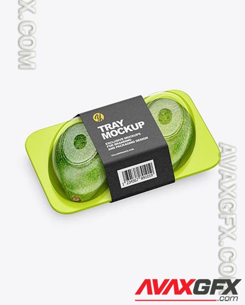 Plastic Tray with Avocado Mockup 45957