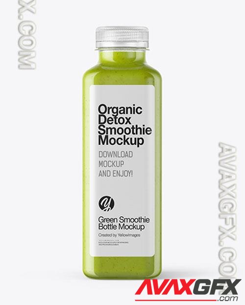 Square Green Smoothie Bottle Mockup 40813
