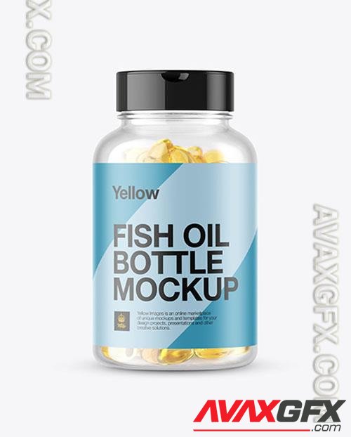 Clear Fish Oil Bottle Mockup 14466