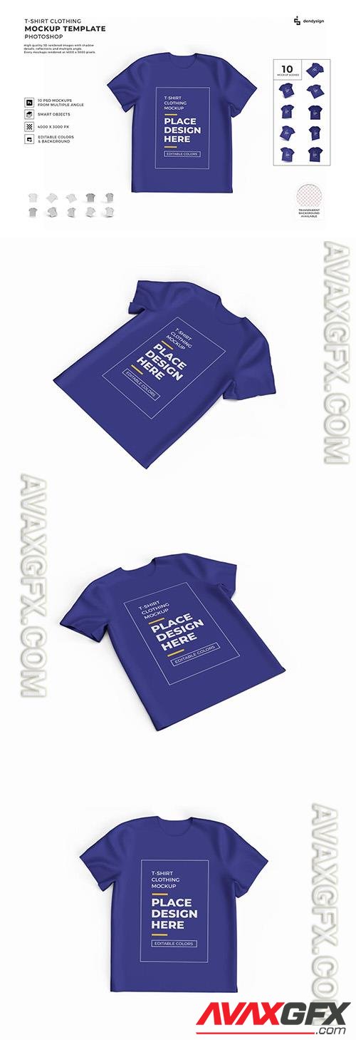 Tshirt Cloth Mockup Template Set XKCE64M