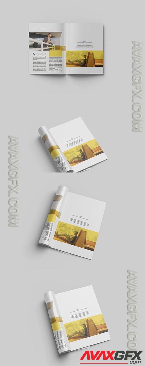 A4 Brochure / Catalog Mockups PH9P6HX