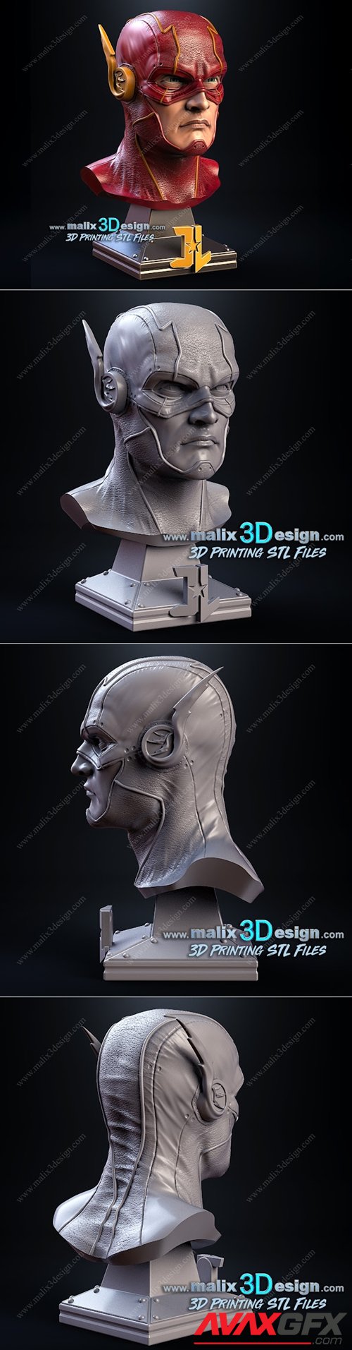 The Flash Bust – 3D Printable STL