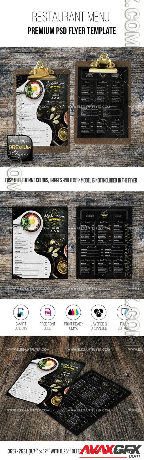 Restaurant Menu Premium PSD Brochure Template