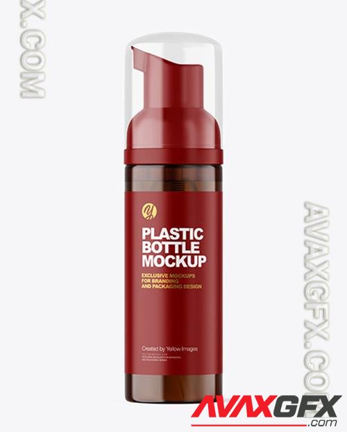 Amber Cosmetic Bottle with Pump Mockup 73100 TIF