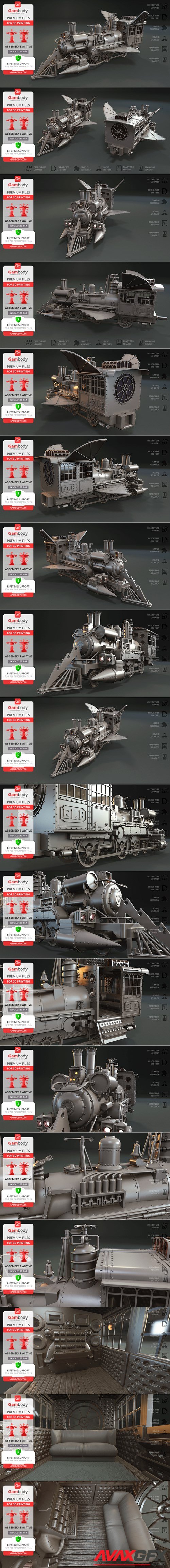 Jules Verne Train Locomotive – 3D Printable STL