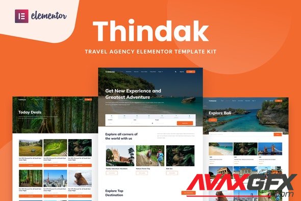 ThemeForest - Thindak v1.0.0 - Travel Agency Elementor Template Kit - 33554579