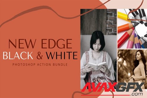 New Edge Black & White 25 PS Actions