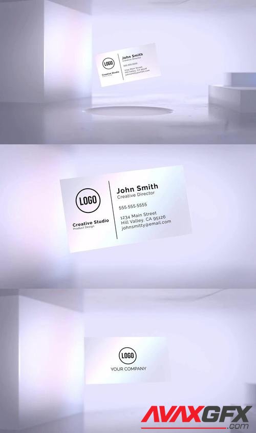 MotionArray – 3D Light Business Card Logo 1012790