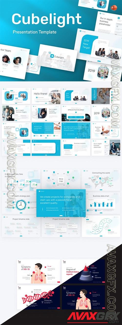 Cubelight Business PowerPoint Template 28JUVPM
