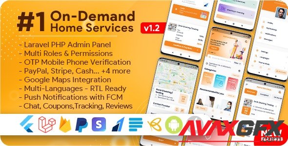 CodeCanyon - On-Demand Home Services, Business Listing, Handyman Booking with Admin Panel v1.2.1 - NULLED