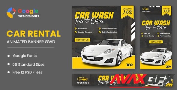 CodeCanyon - Car Wash HTML5 Banner Ads GWD v1.0 - 33671299