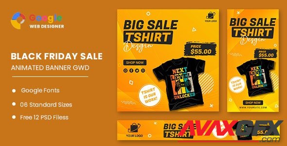 CodeCanyon - Big Sale Tshirt HTML5 Banner Ads GWD v1.0 - 33671397