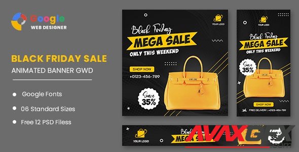 CodeCanyon - Black Friday Mega Sale HTML5 Banner Ads GWD v1.0 - 33671443
