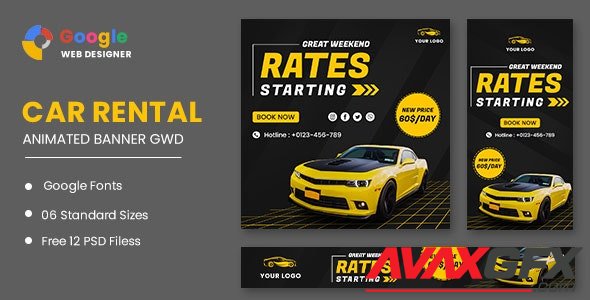 CodeCanyon - Rent Car HTML5 Banner Ads GWD v1.0 - 33671189