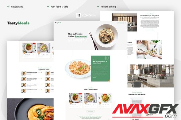 ThemeForest - TastyMeals v1.0.0 - Restaurant & Cafe Elementor Template Kit - 33622009