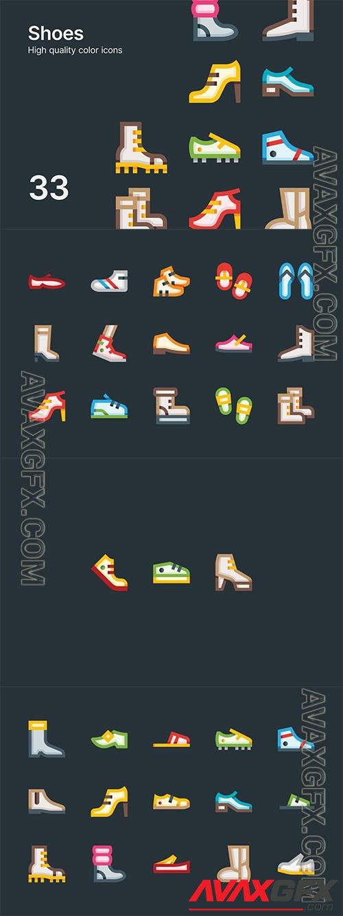 Vector Shoe Icons JD8P76F