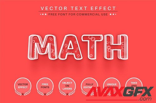 Math - Editable Text Effect - 6461865