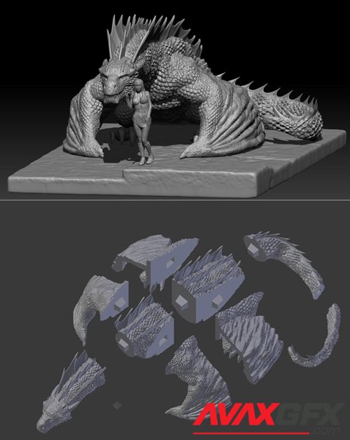 Drogon & Daeneris – 3D Printable STL