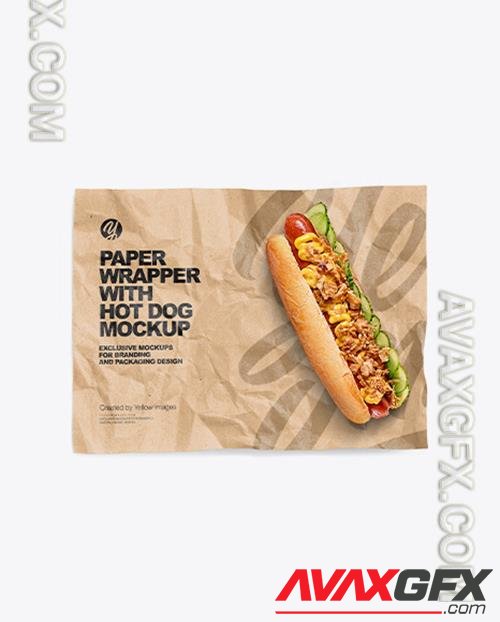 Paper Wrapper With Hot Dog Mockup 75154 TIF