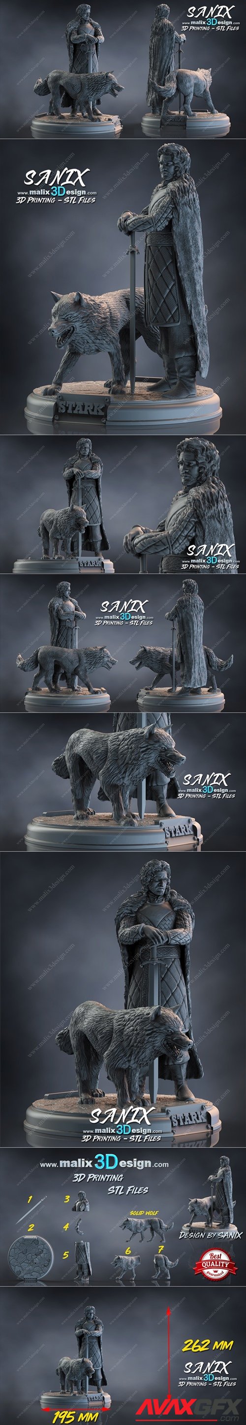 GOT - House STARK – 3D Printable STL