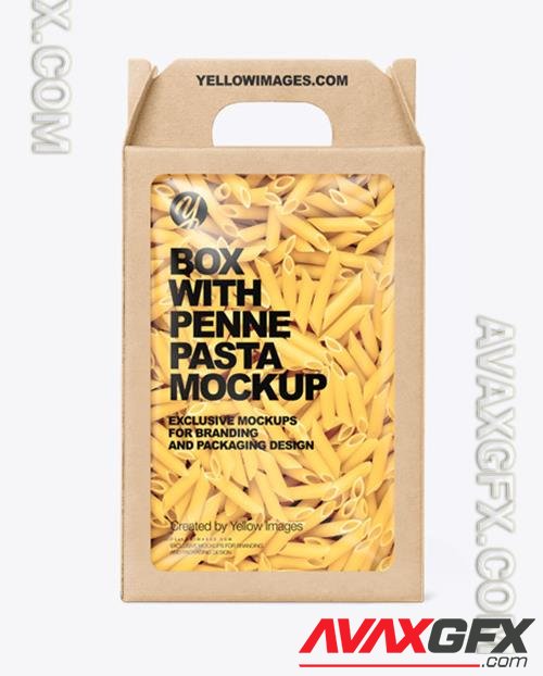 Kraft Box with Penne Pasta Mockup 76905 TIF