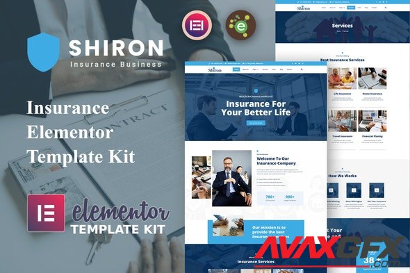ThemeForest - Shiron v1.0.0 - Insurance Elementor Template Kit - 33659096