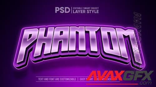 Esport purple phantom text effect