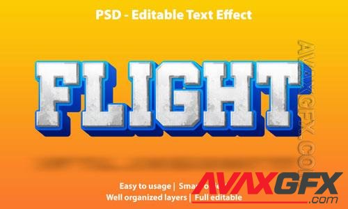 Editable text effect flight premium Premium Psd